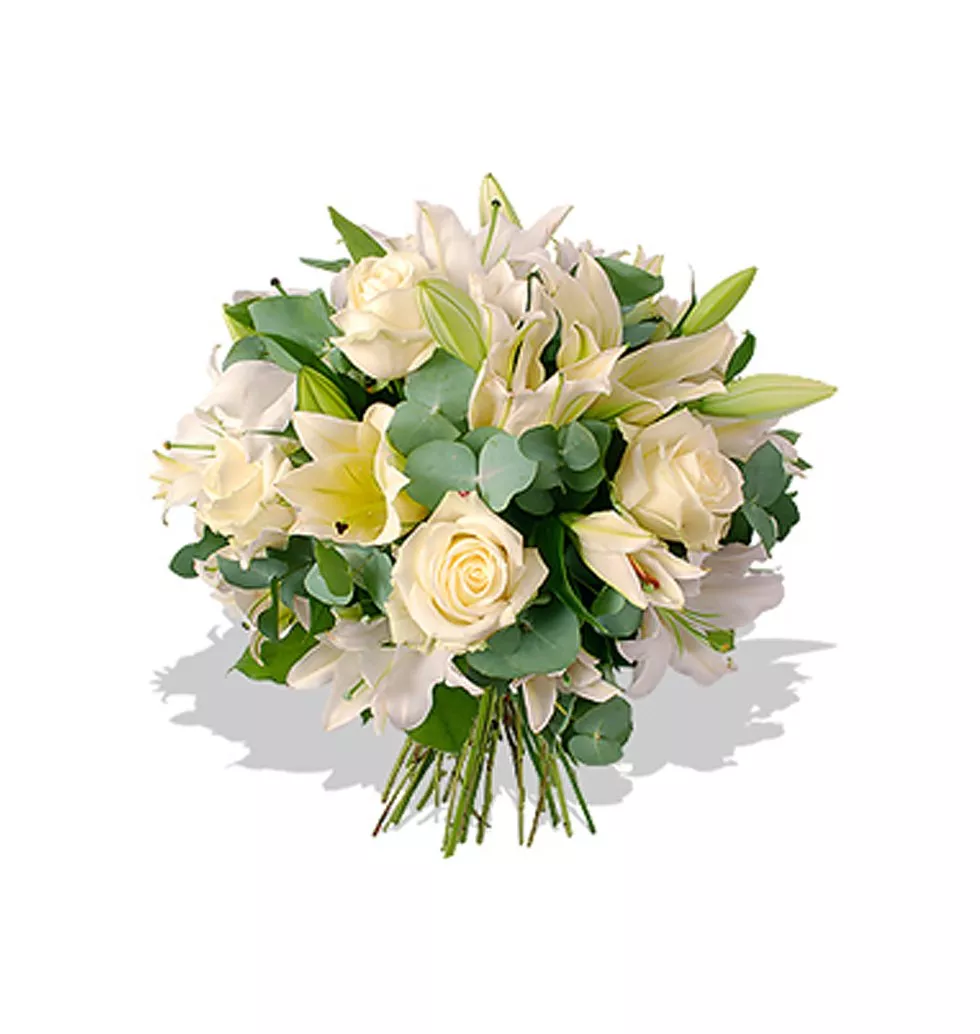 Elegance in White Flower Bouquet